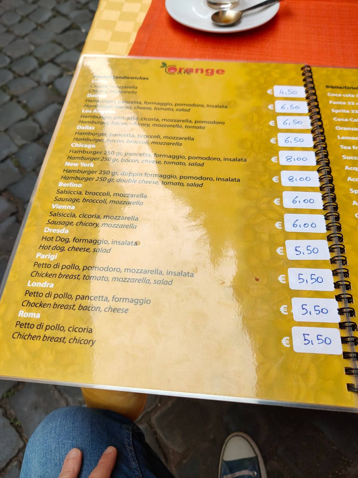 Menu di Orange Café 