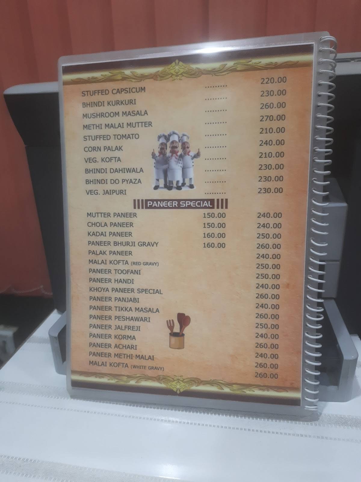 Rasoi Restaurant menu