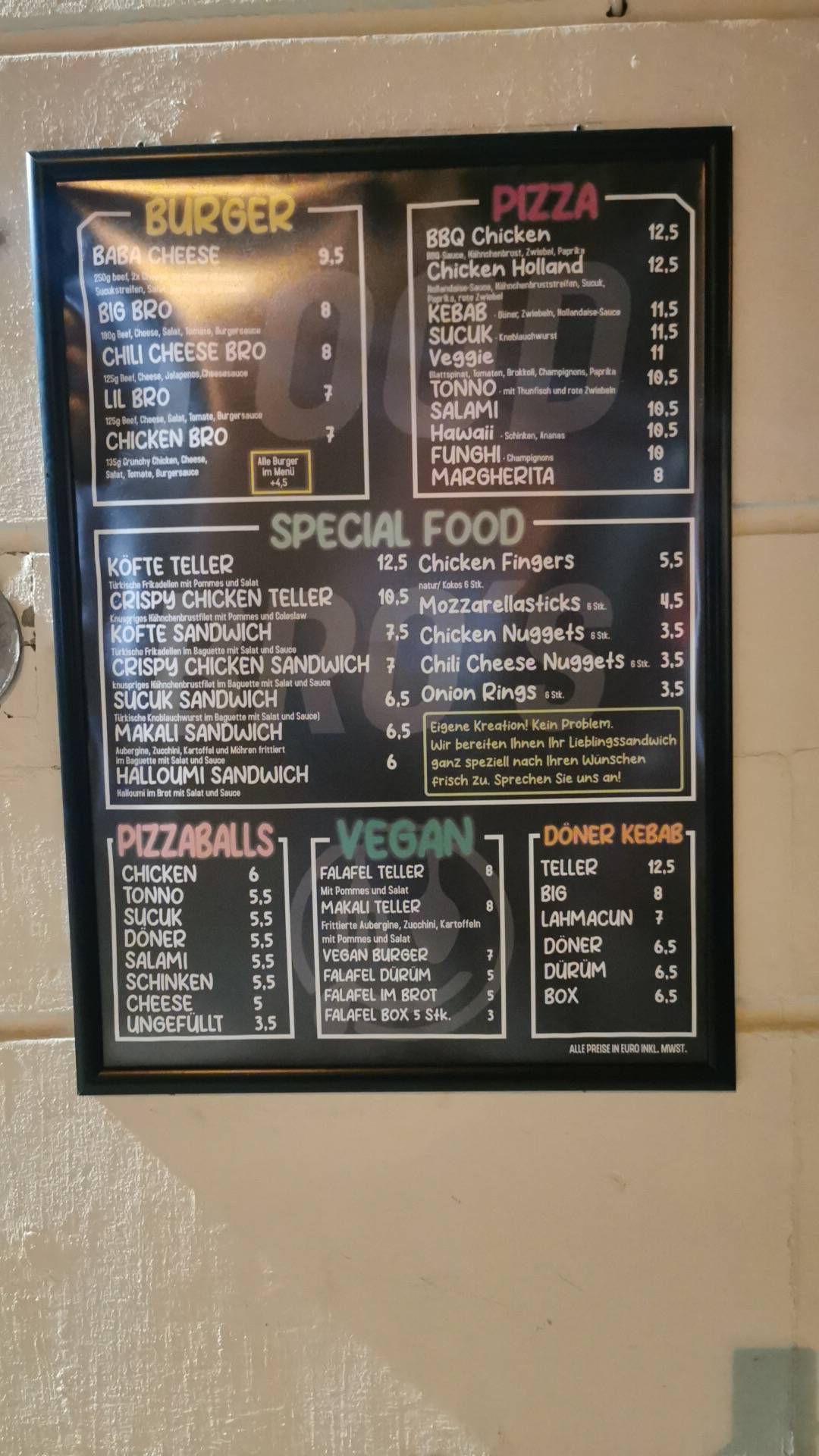 Menu de FoodBro’s Rostock