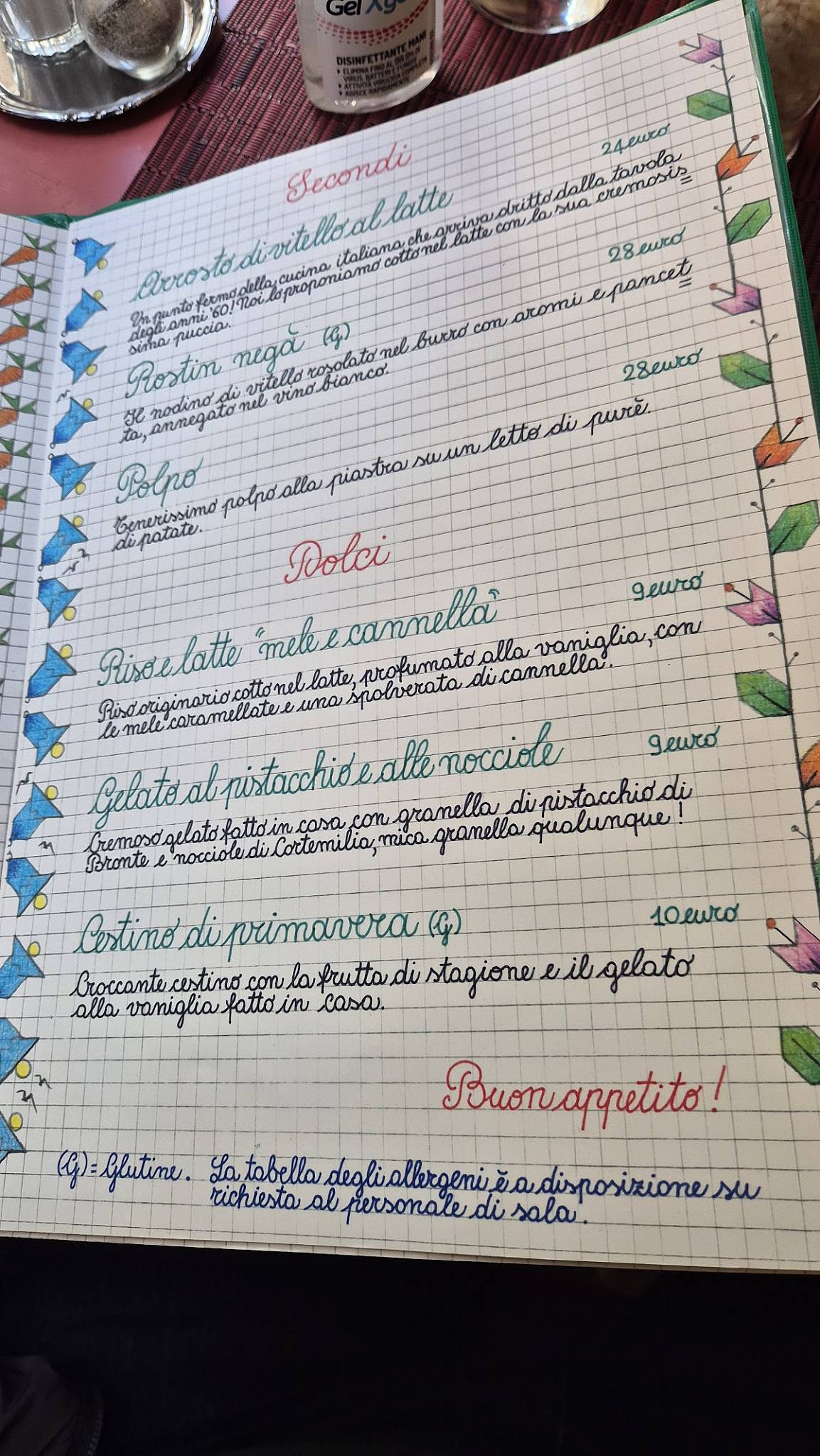 Menu di Risoelatte Duomo 