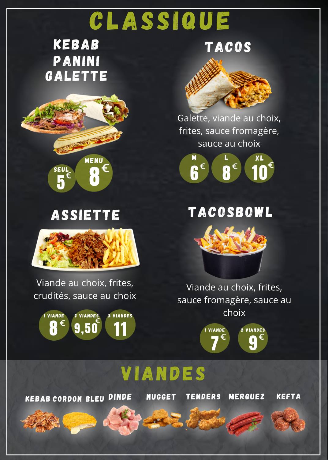 Menu de Snack Loos