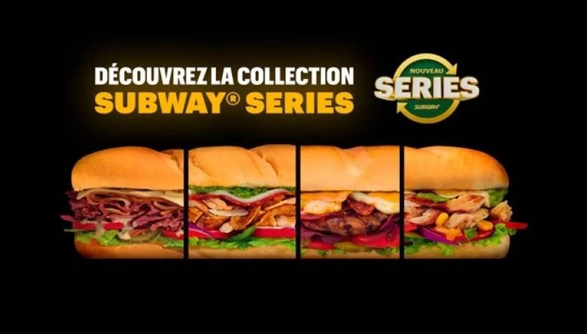 Menu de Subway