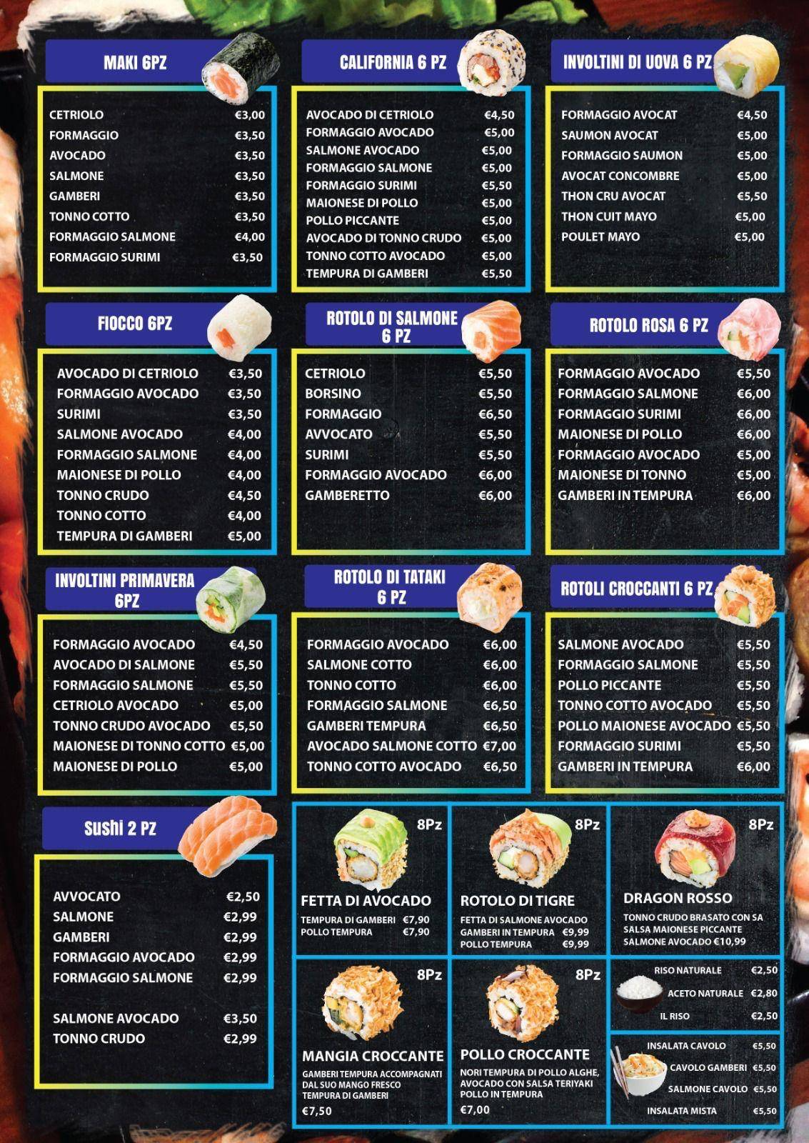 Menu di Sushi Tokyo Ten 