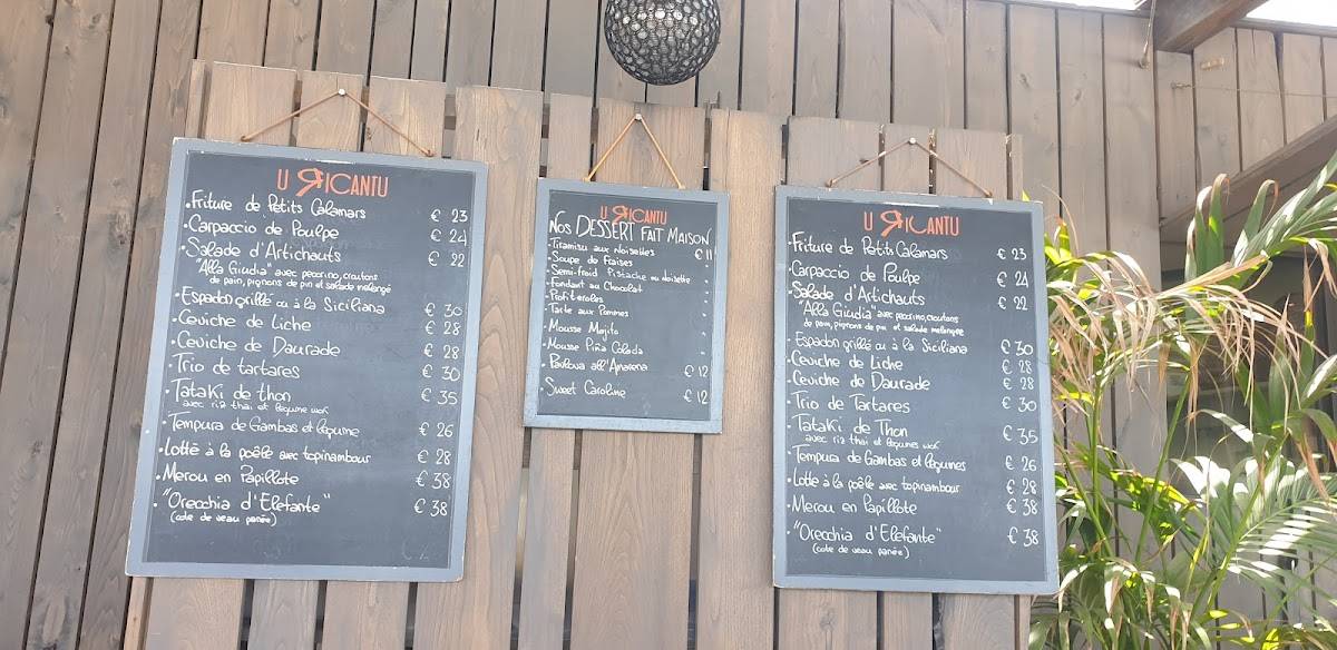 Menu de U Ricantu Calvi