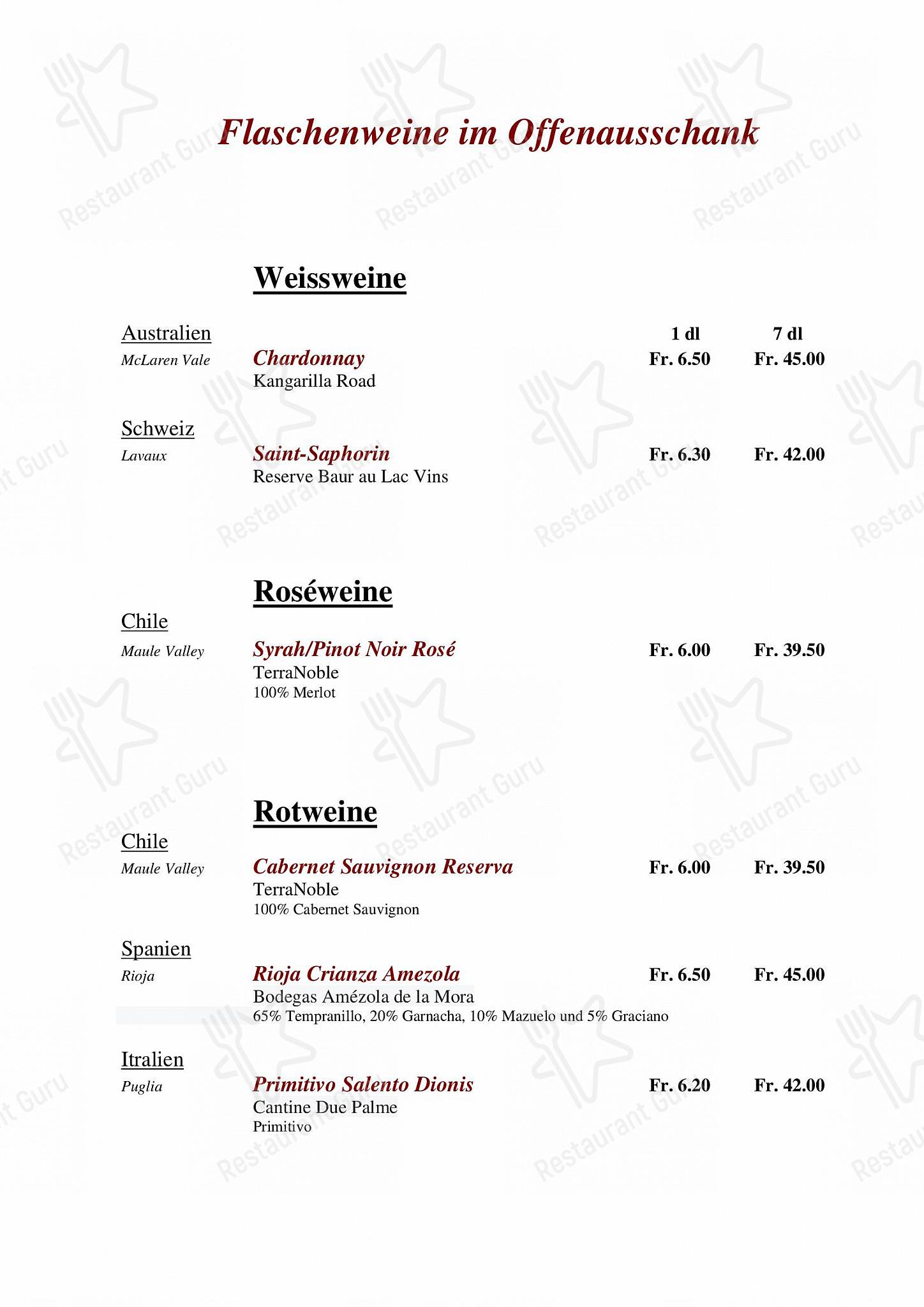 Table Menu per Yan-Ruyi Restaurant ristorante