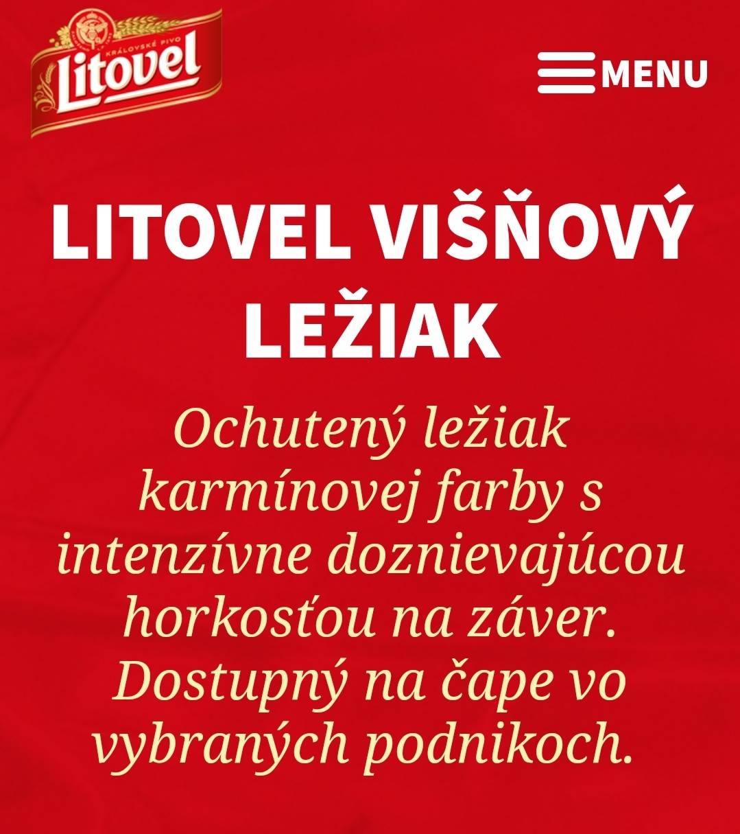 Menu de café MERLIN Ružomberok