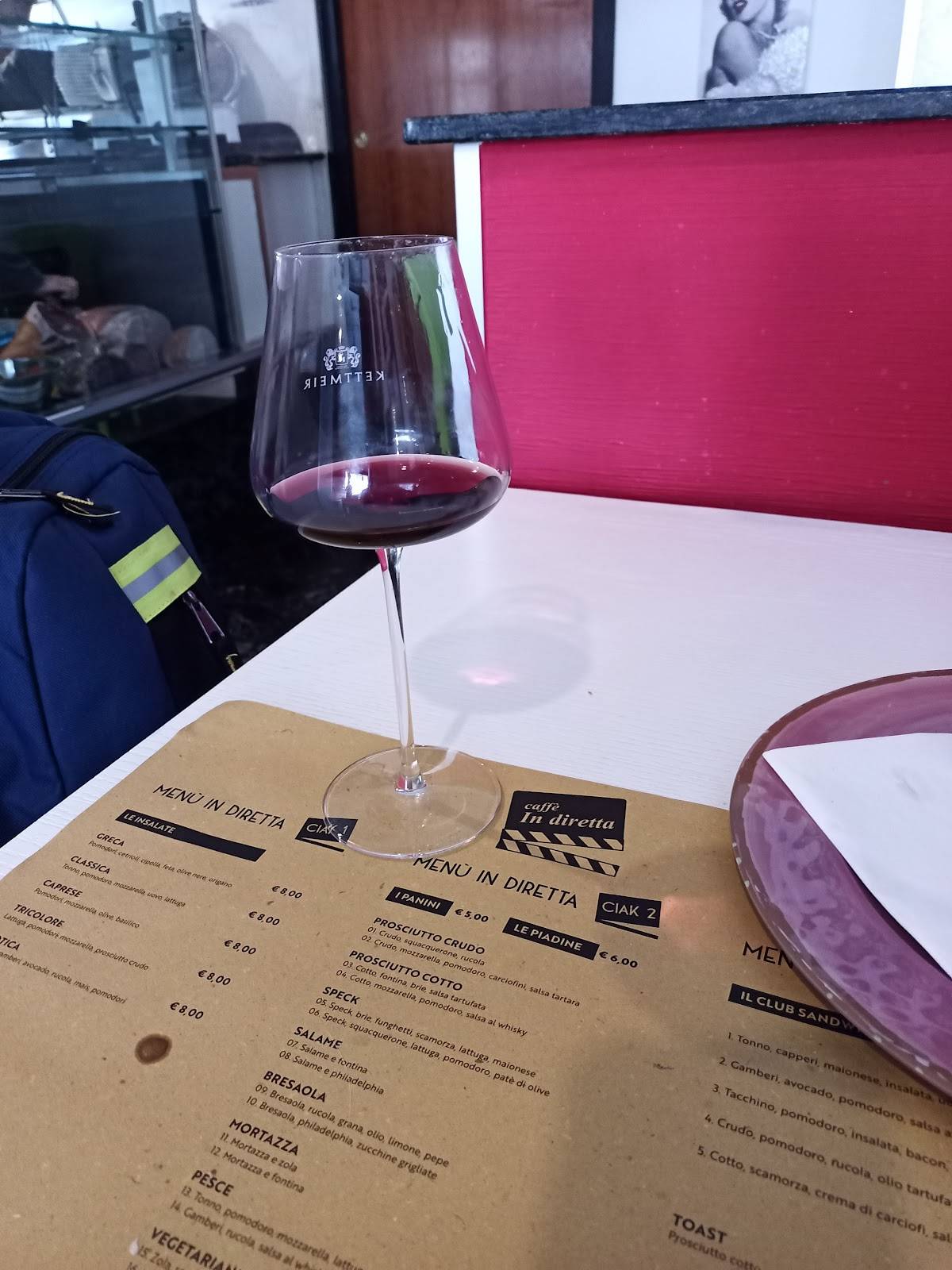 Menu di Caffè In diretta 