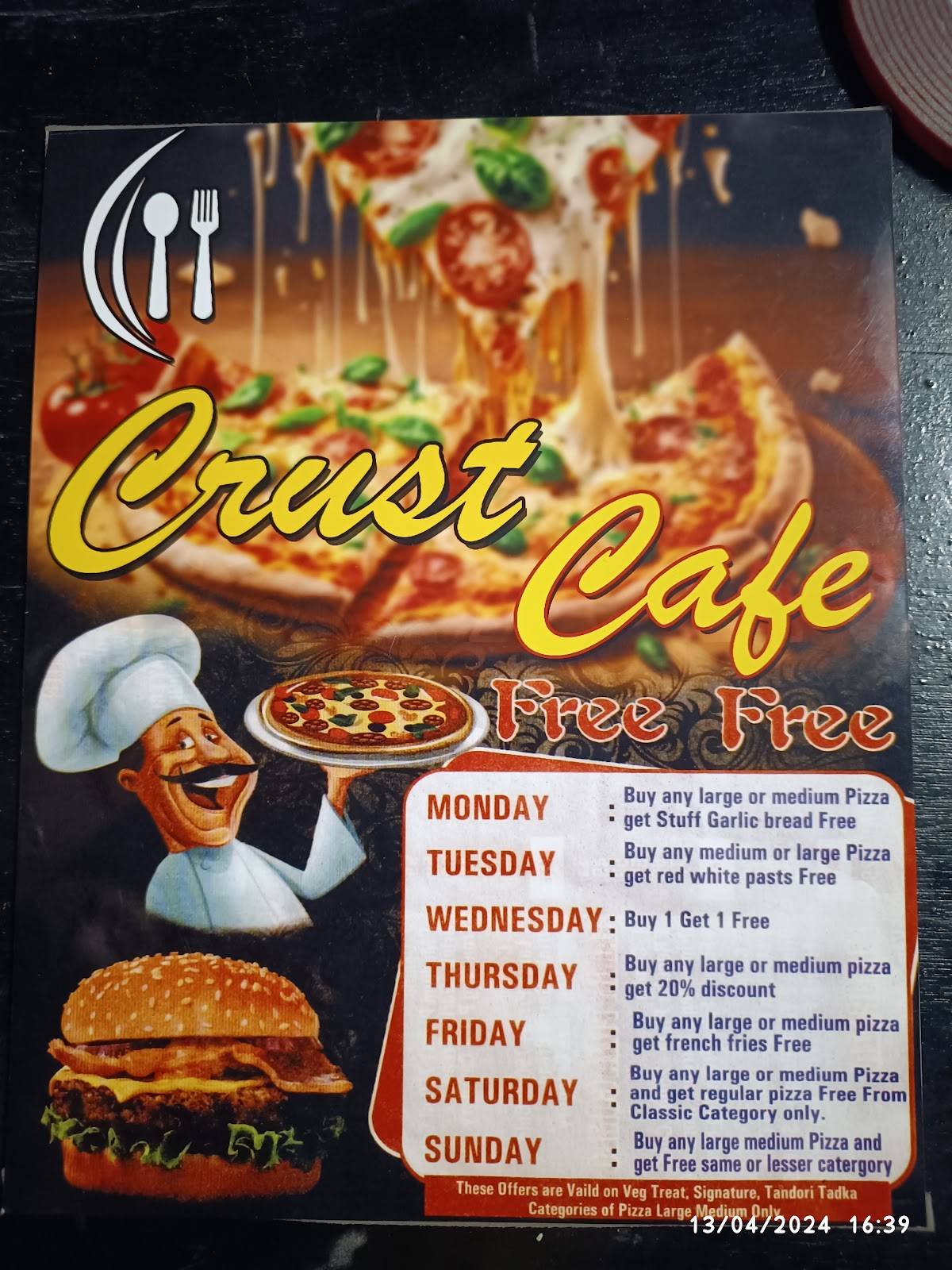Crust cafe menu