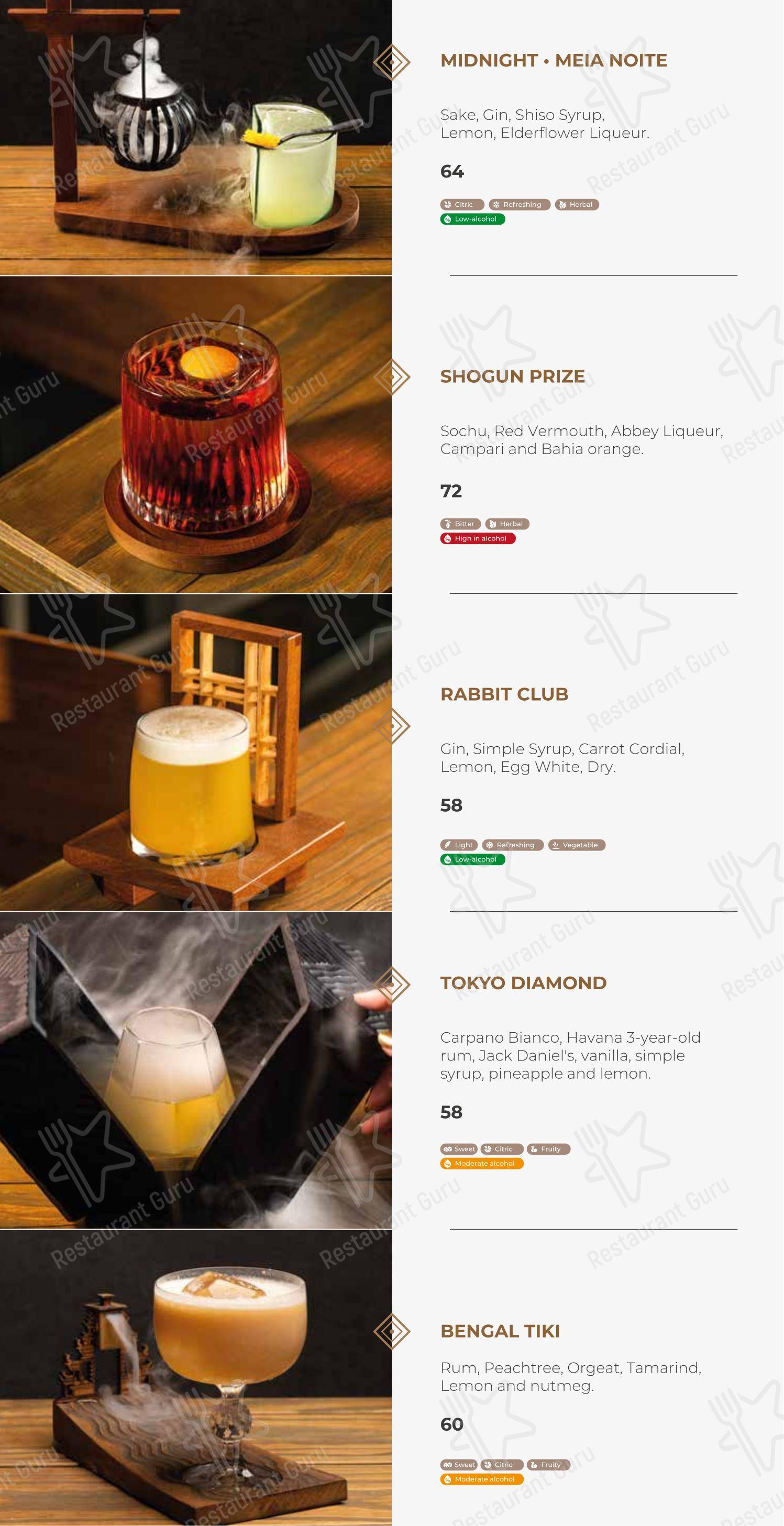 Fun'iki Sushi + Rooftop em Curitiba - Menu bar