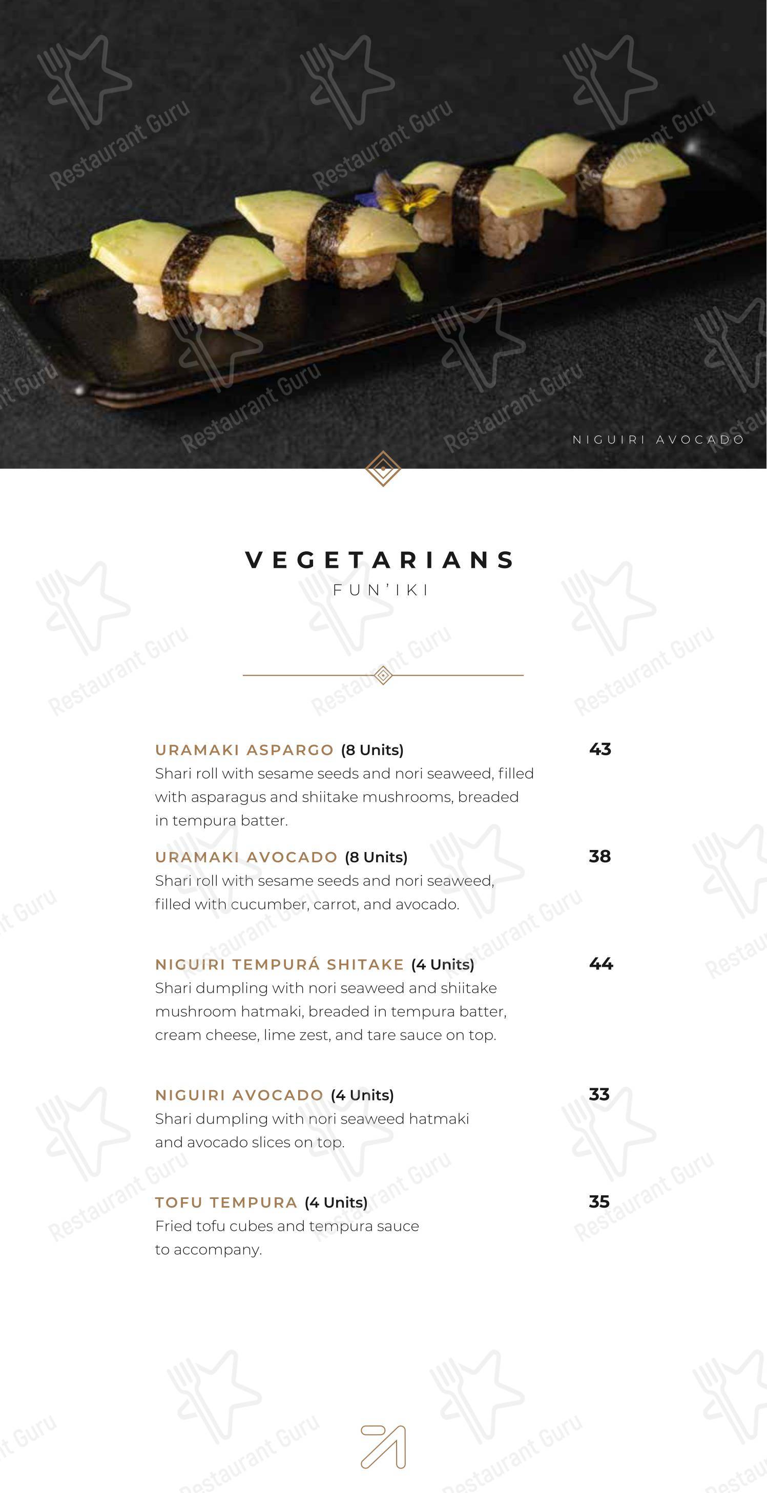 Fun'iki Sushi + Rooftop em Curitiba - Menu bar