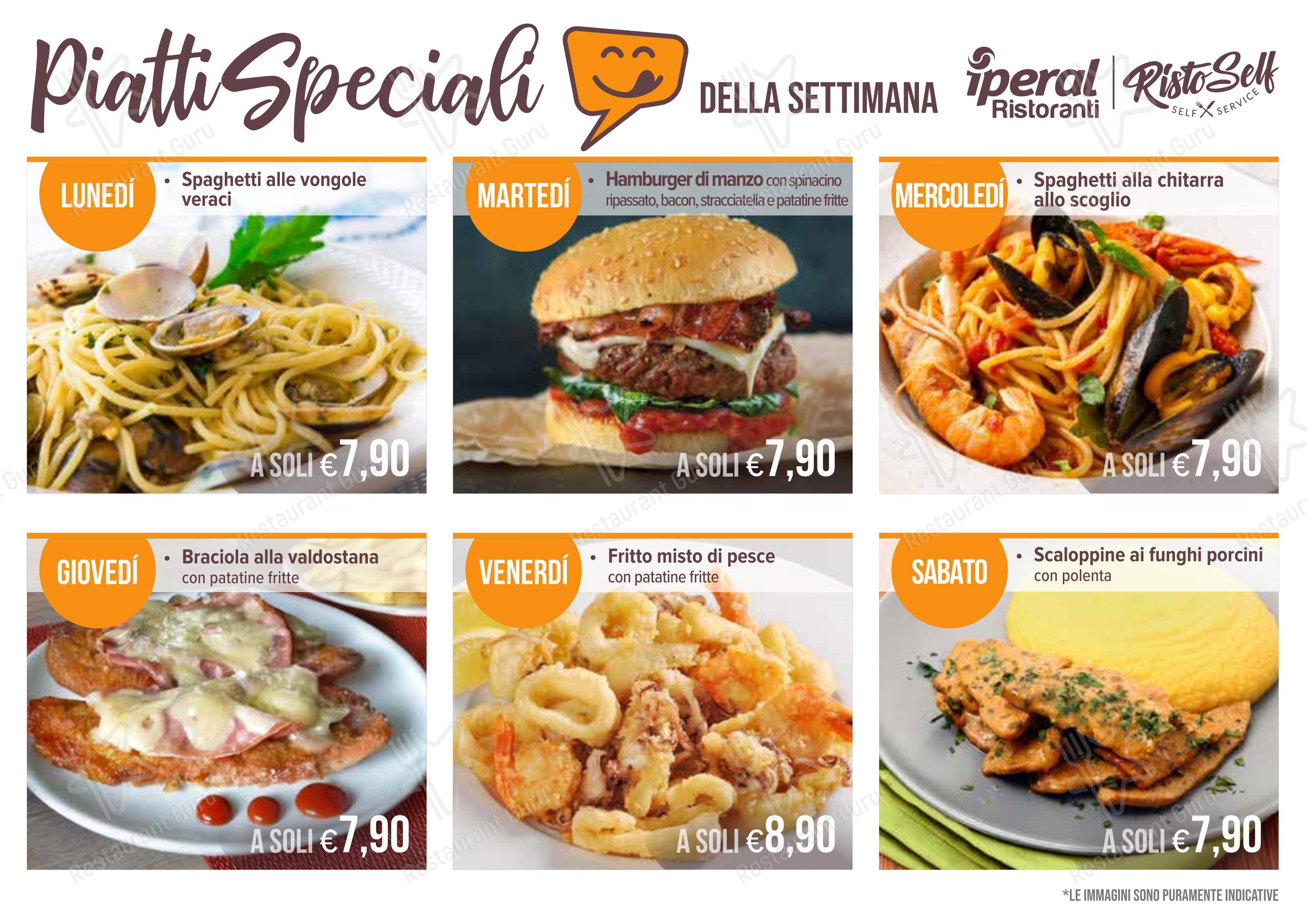 Menu di Iperal RistoBar - Fuentes