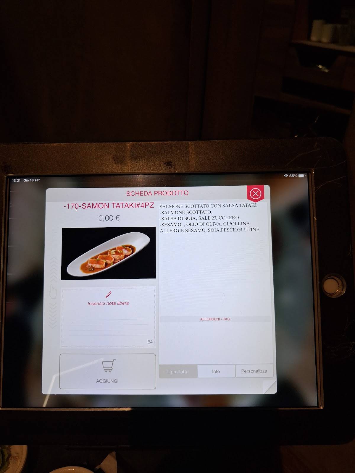 Menu di Jinjà Prati 