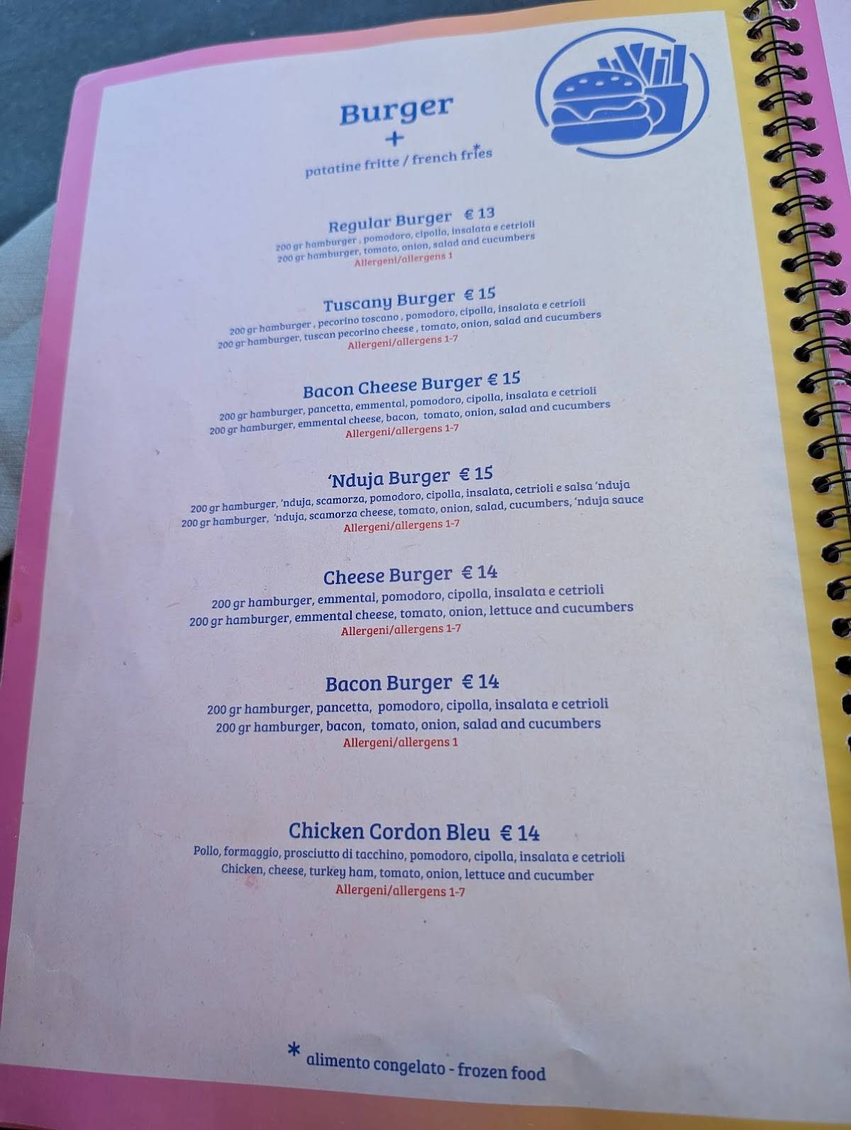 Menu di Oppio Caffè 