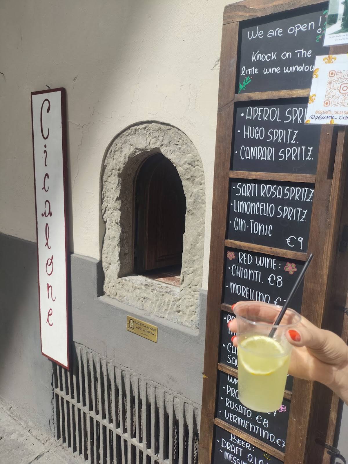 Menu di Osteria e Vinaino Cicalone 