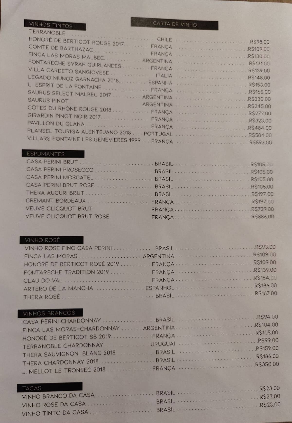 Palatum Rooftop cardápio