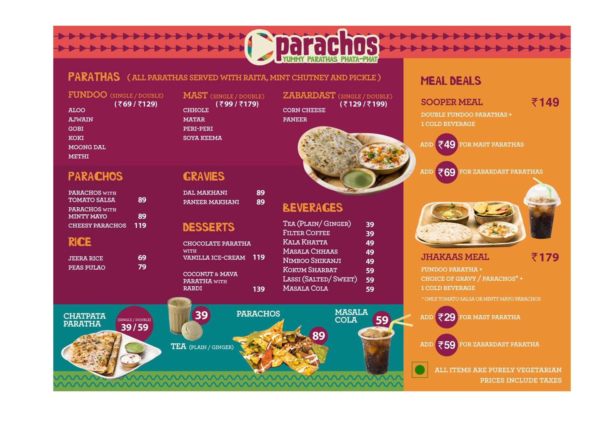 Parachos menu