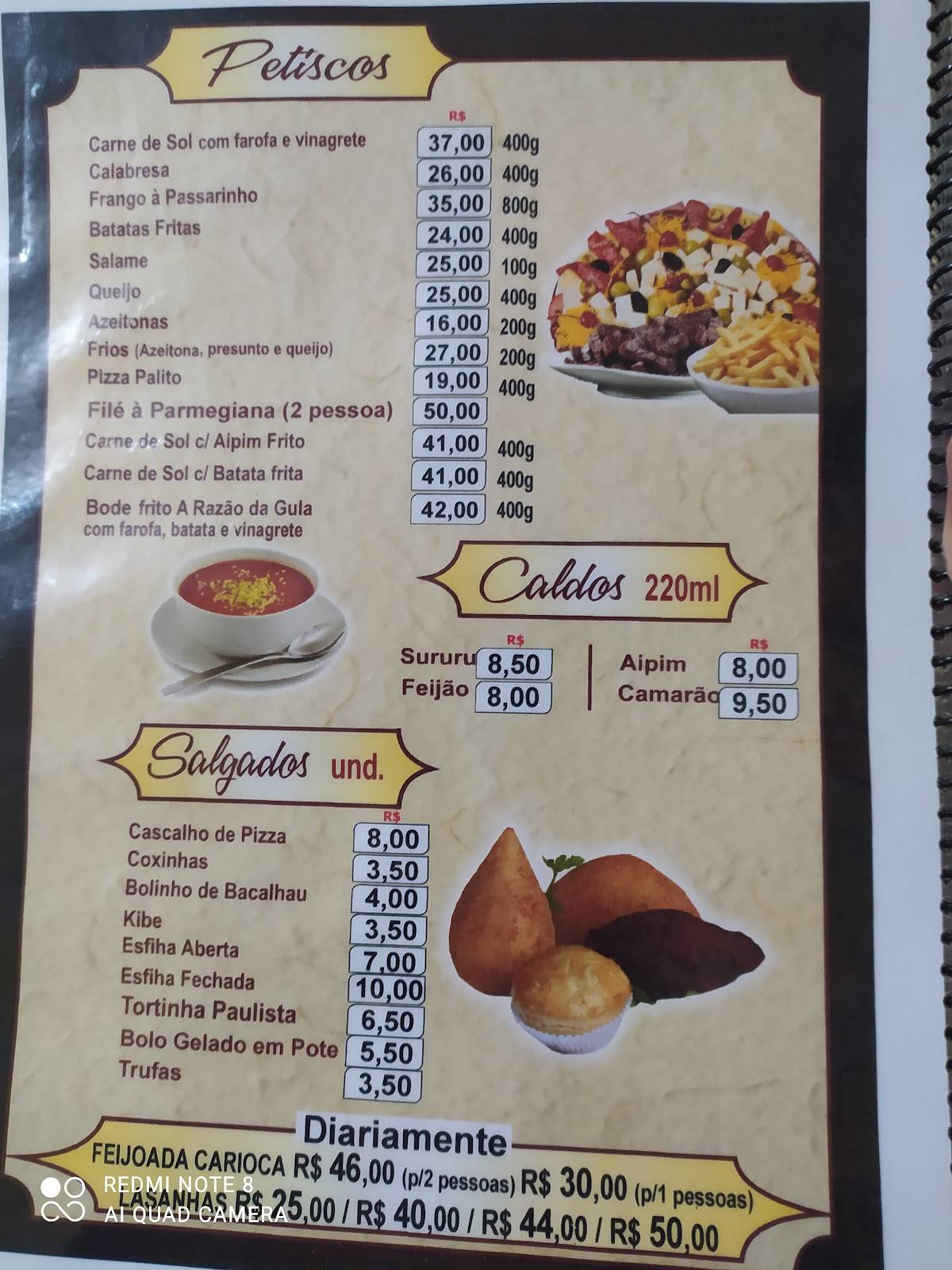 Pizzaria Razao da Gula cardápio