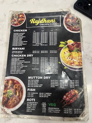 Rajdhani Chicken Point menu