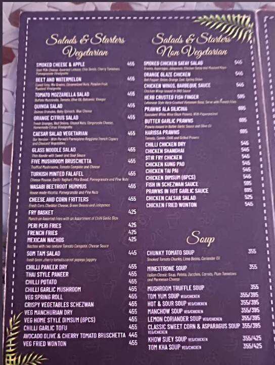 Razzberry Rhinoceros menu