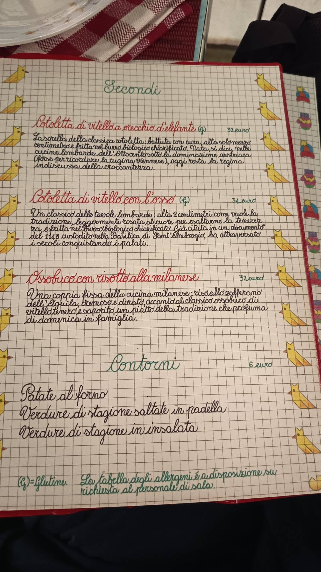 Menu di Risoelatte Duomo 