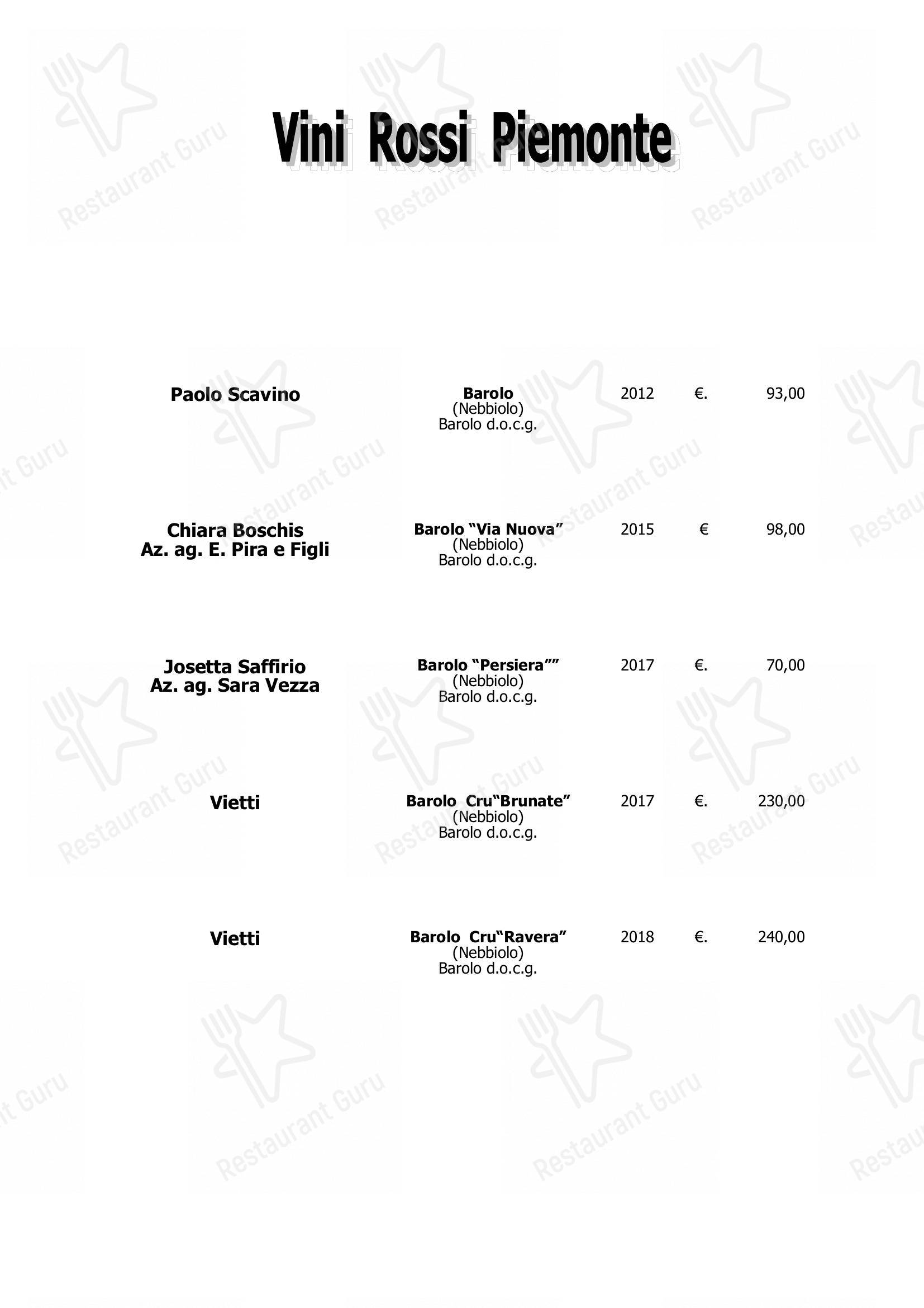 Menu di Ristorante Al Castello - 菜单