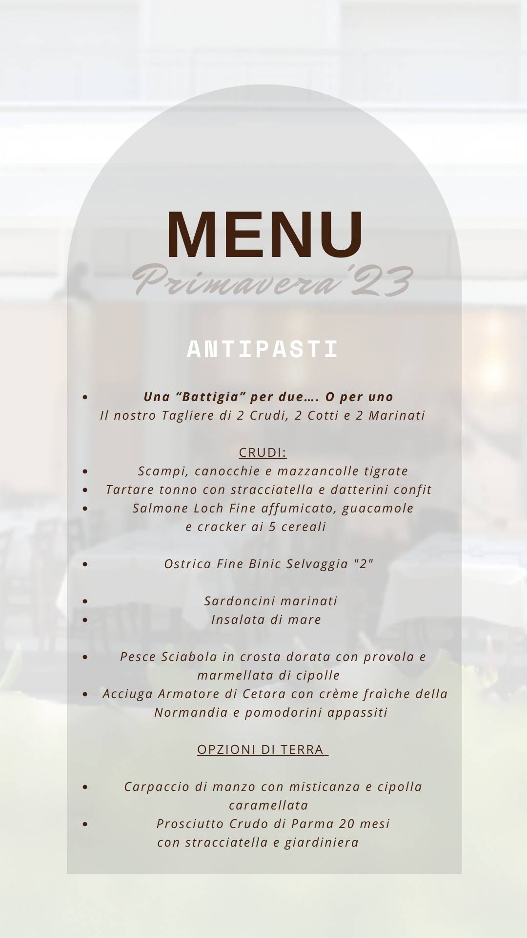 Menu di Ristorante Cico's 