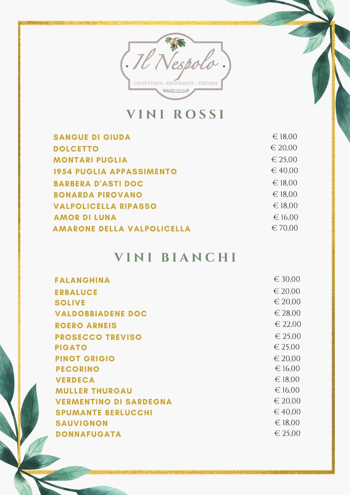 Menu di Ristorante Il Nespolo 