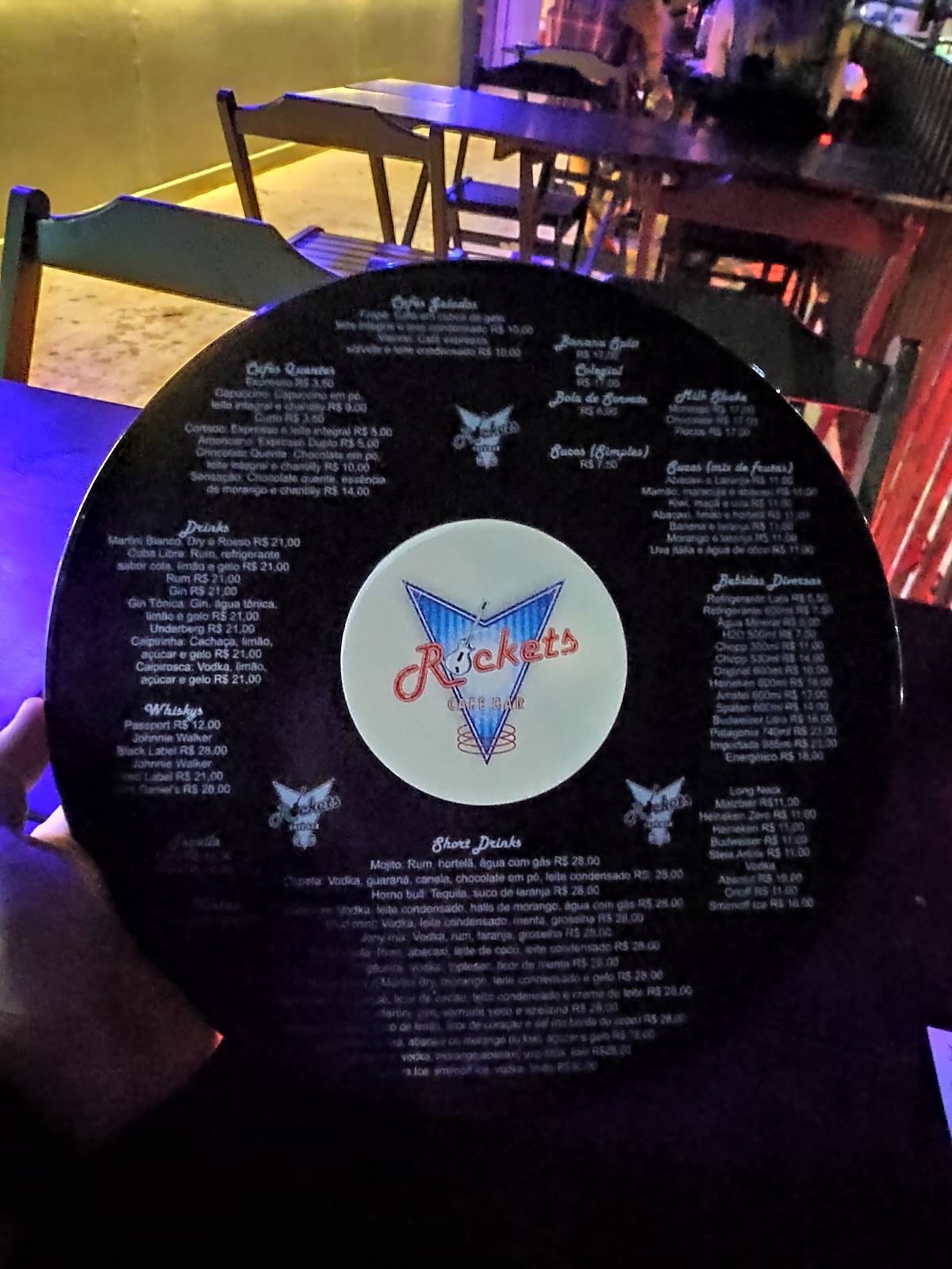 Rockets Cafe Bar cardápio