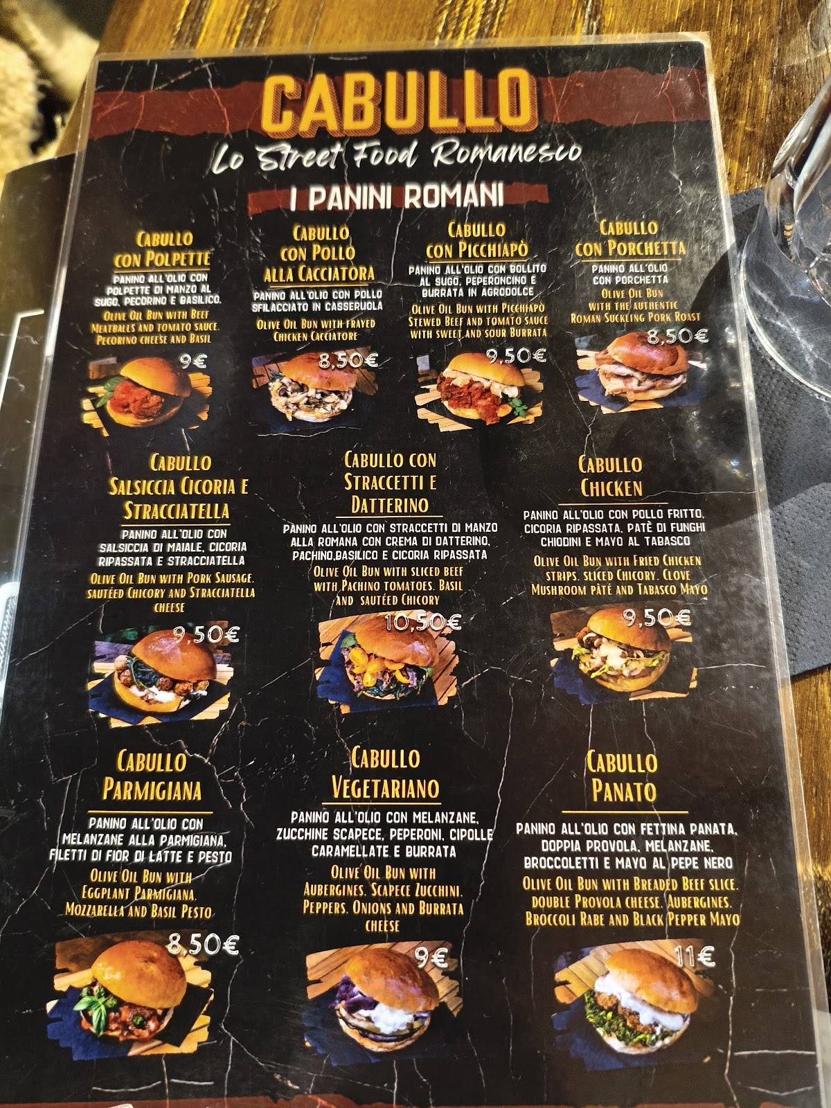 Menu di Cabullo 