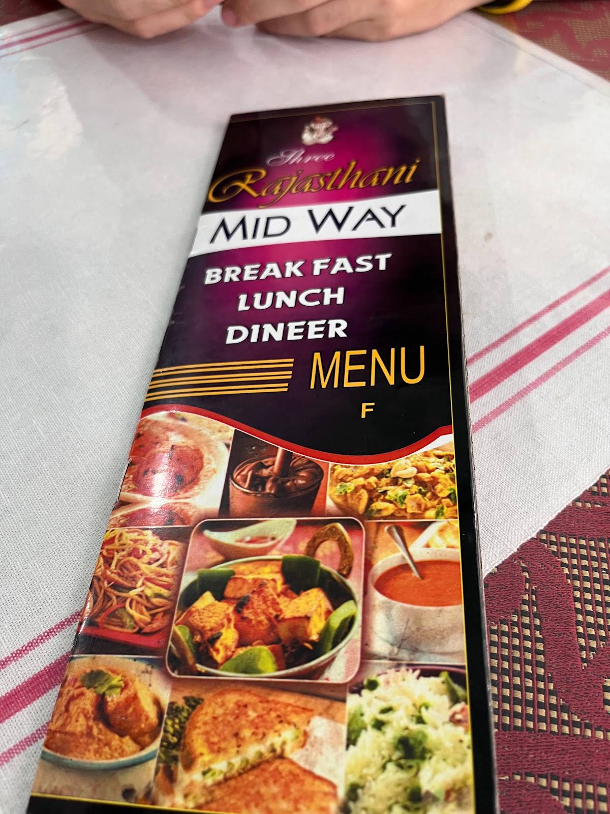 Shree Rajasthani Mid-Way Restaurant menu