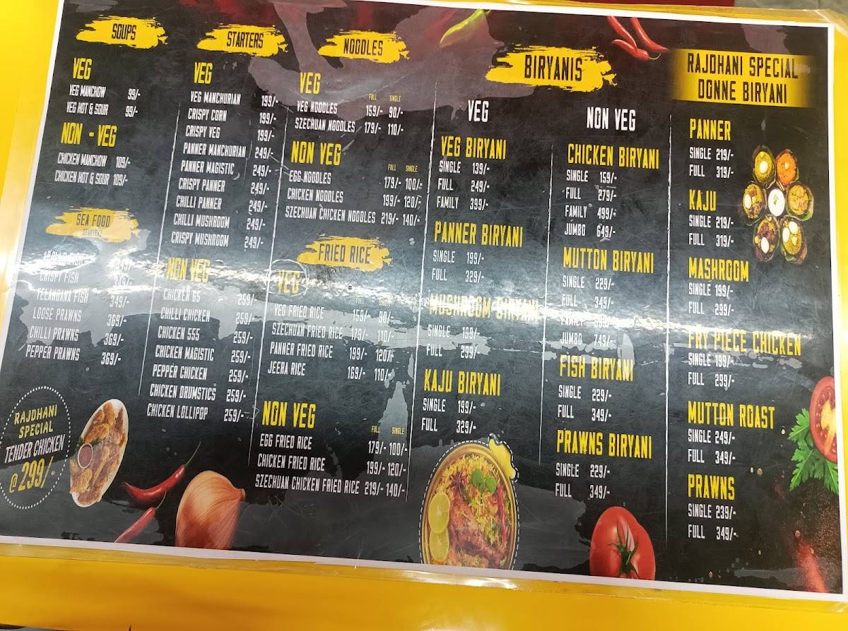 Sri Rajdhani - 2 Restaurant menu