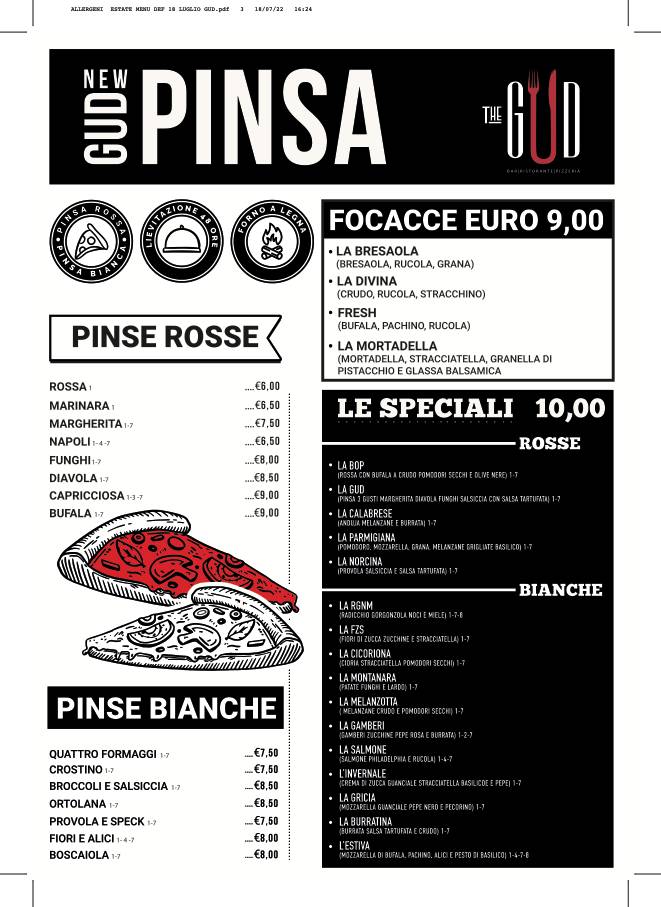 Menu di Ristorante The Gud 