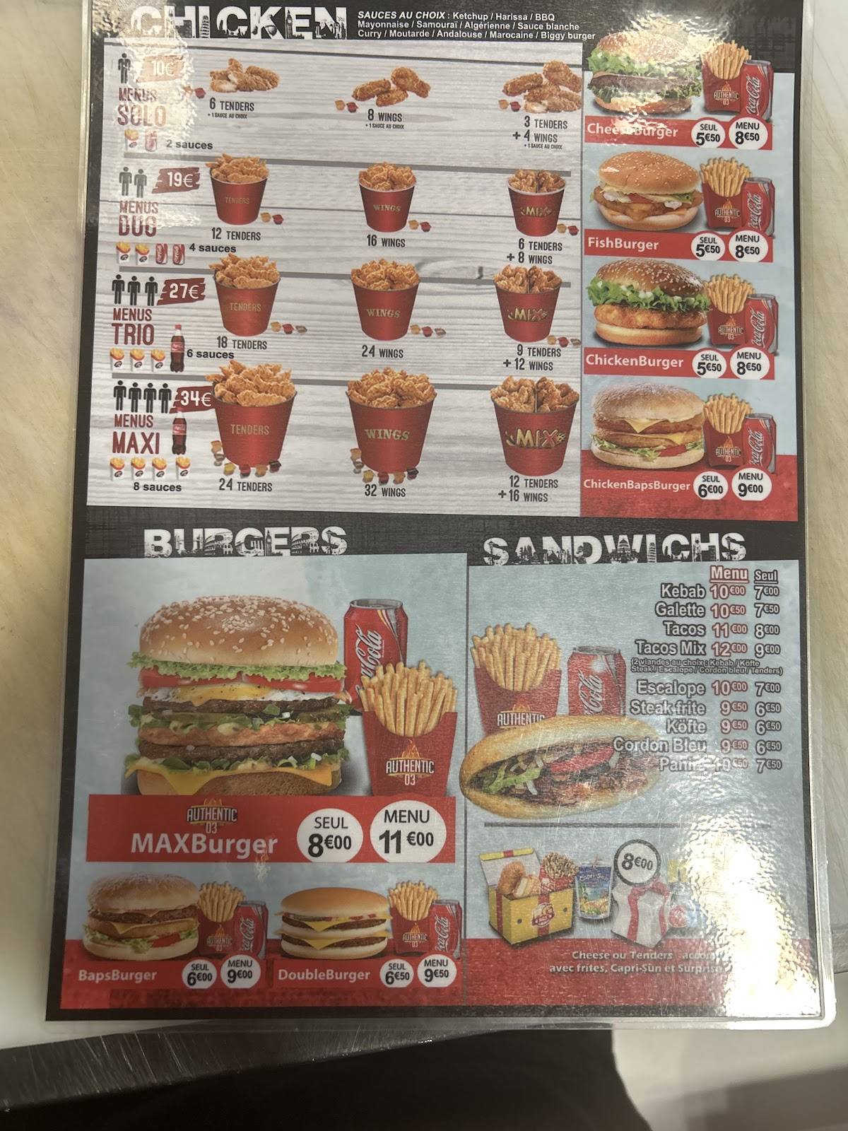 Menu de Authentic 03