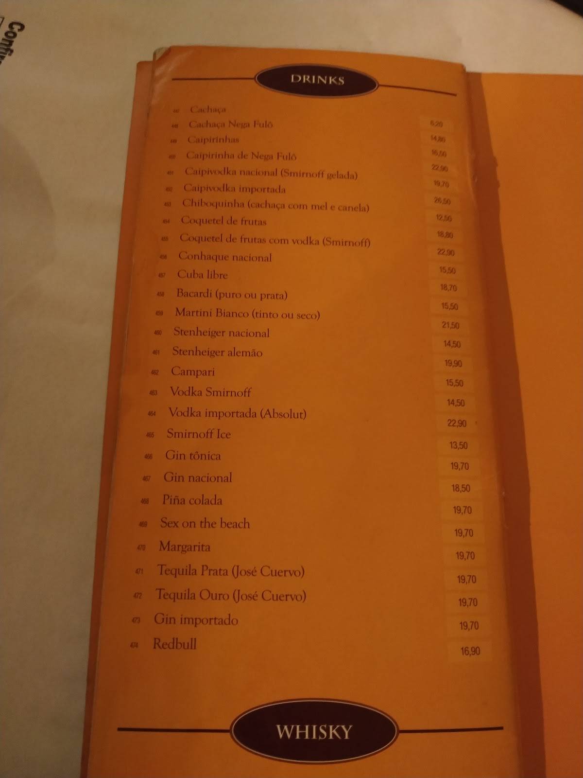 Boteco do Manolo - Bangu cardápio