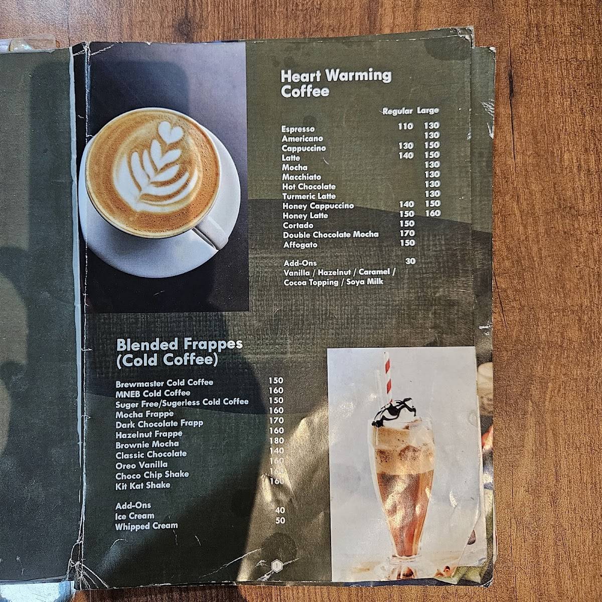 Cafe BrewMaster-Rishikesh 2.O menu