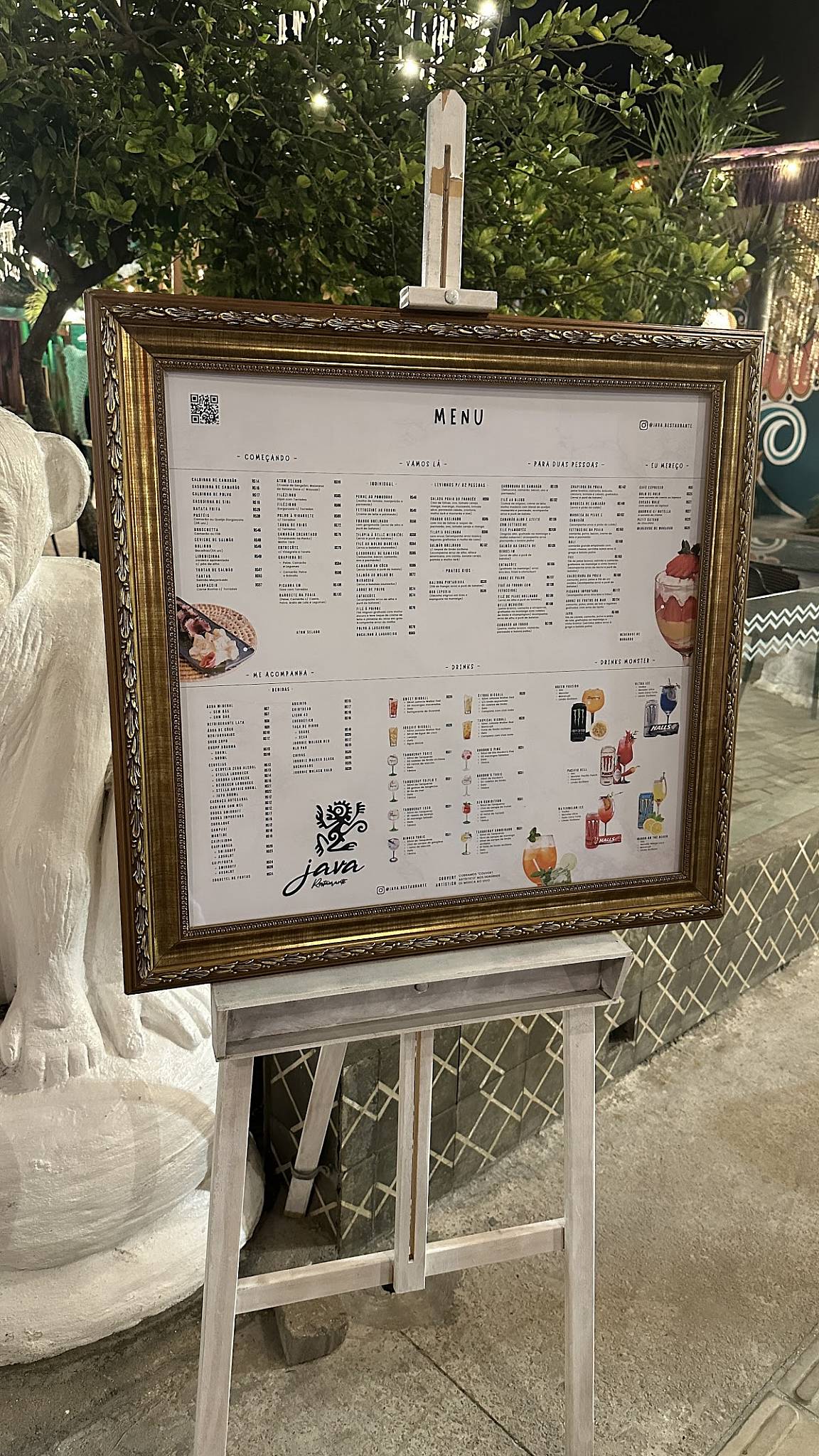 Java Restaurante cardápio