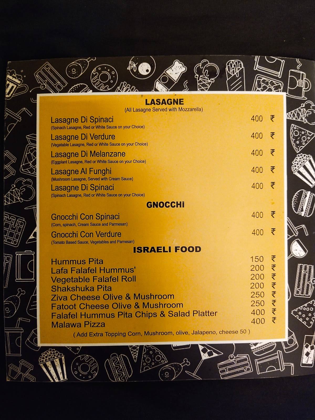 LITTLE ITALY RISTORANTE menu