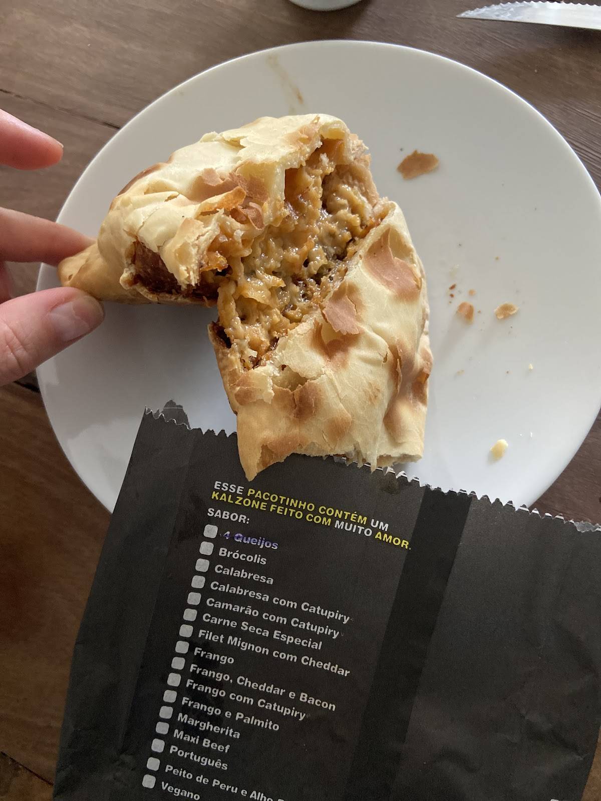 Mini Kalzone cardápio