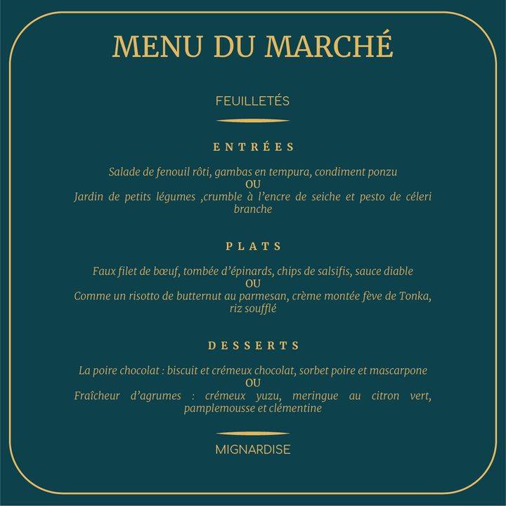 Menu de Modjo