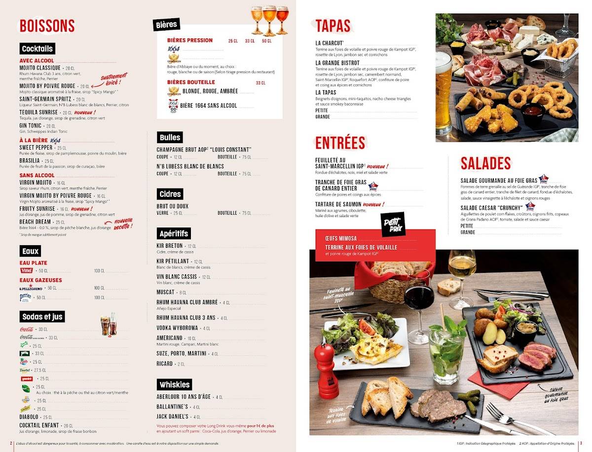 Menu de POIVRE ROUGE