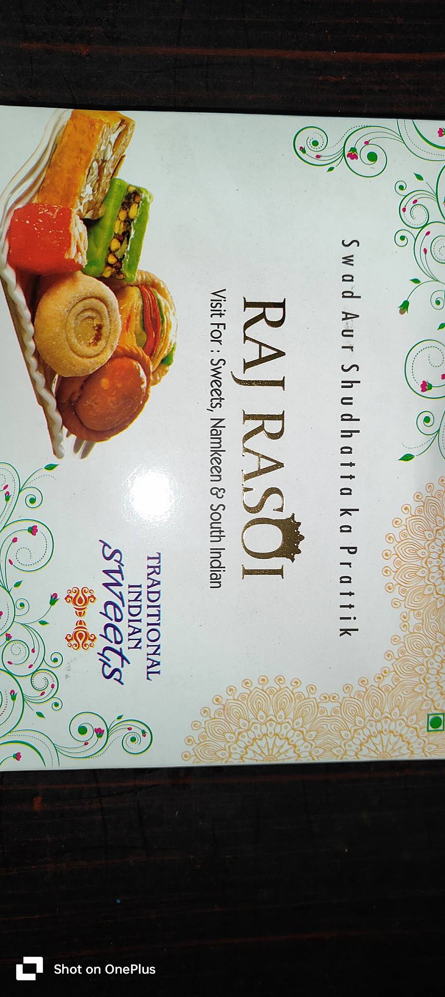 Raj Rasoi menu