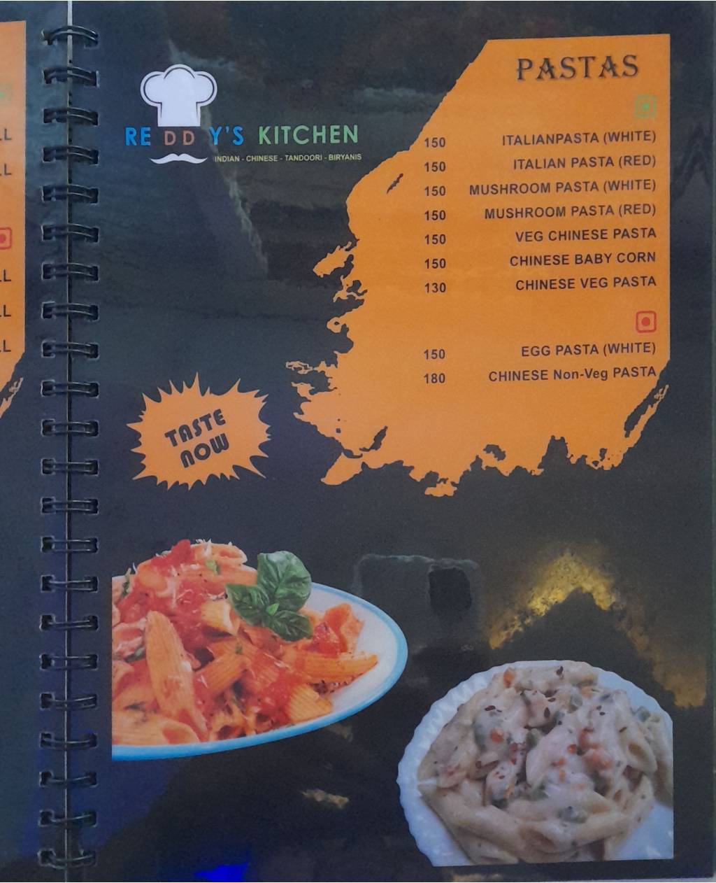 Reddy's Kitchen menu