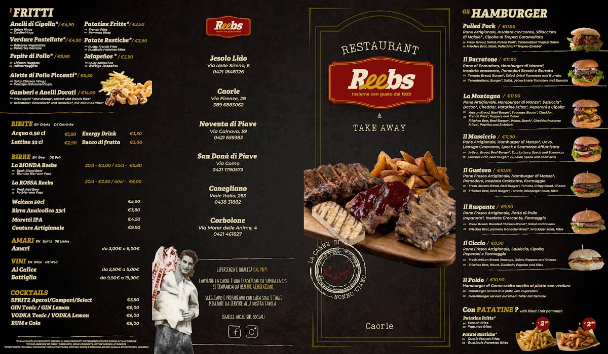 Menu di Reebs 