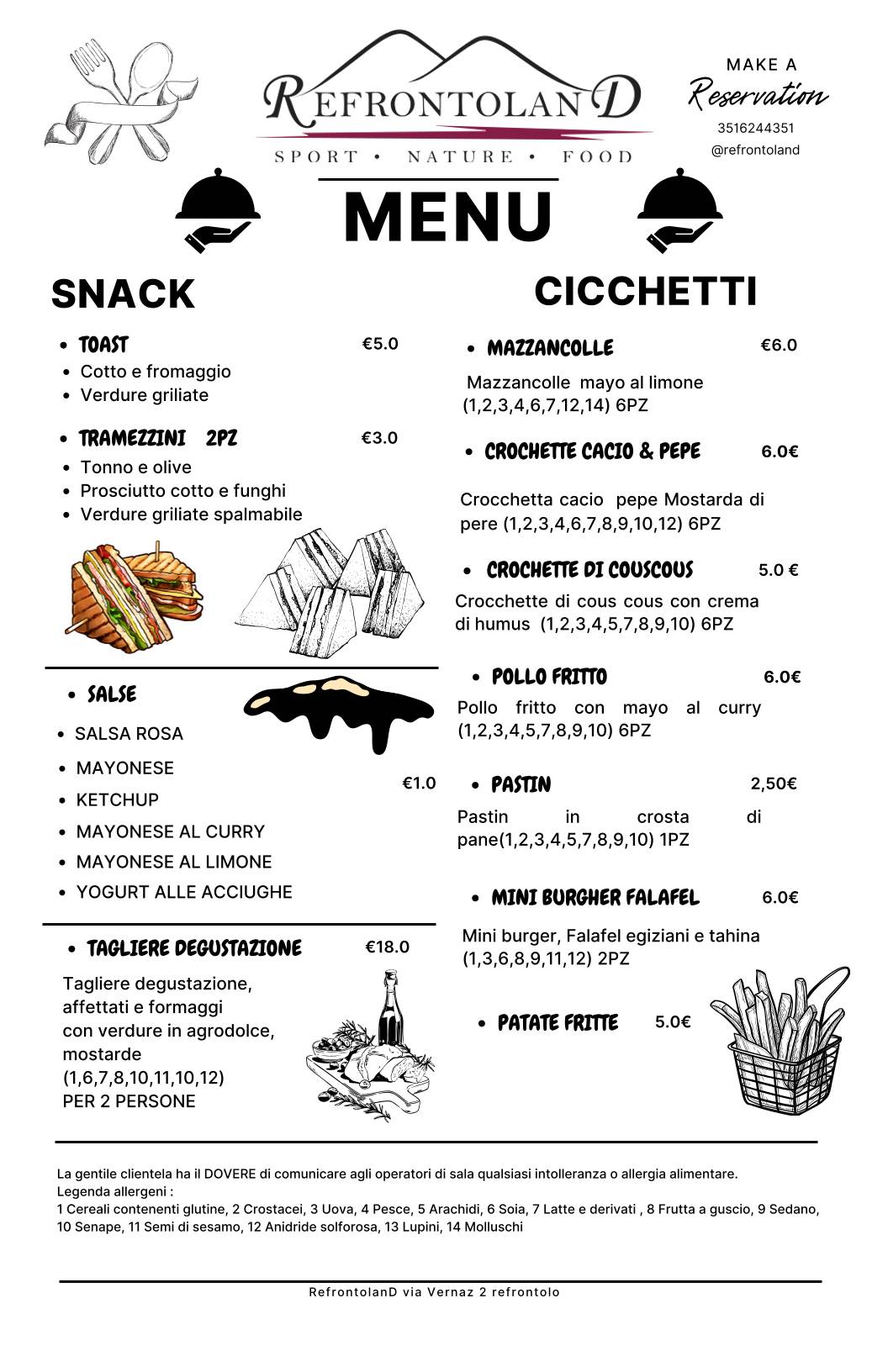 Menu di Refrontoland 