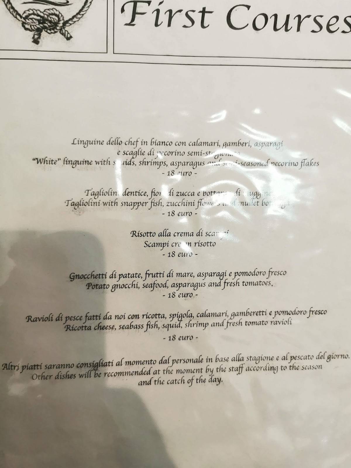 Menu di Eco blu 
