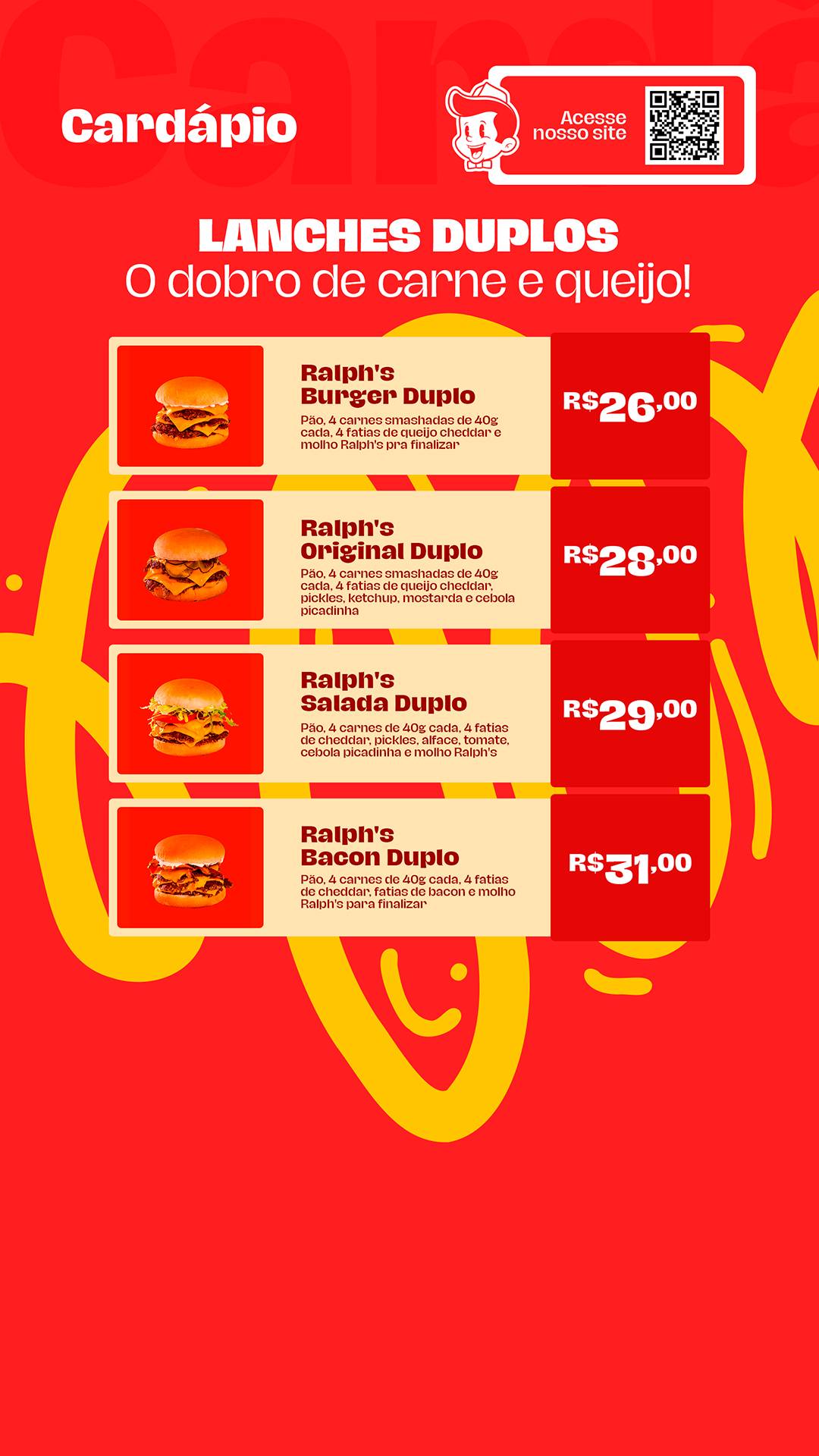 Ralph's Burger cardápio
