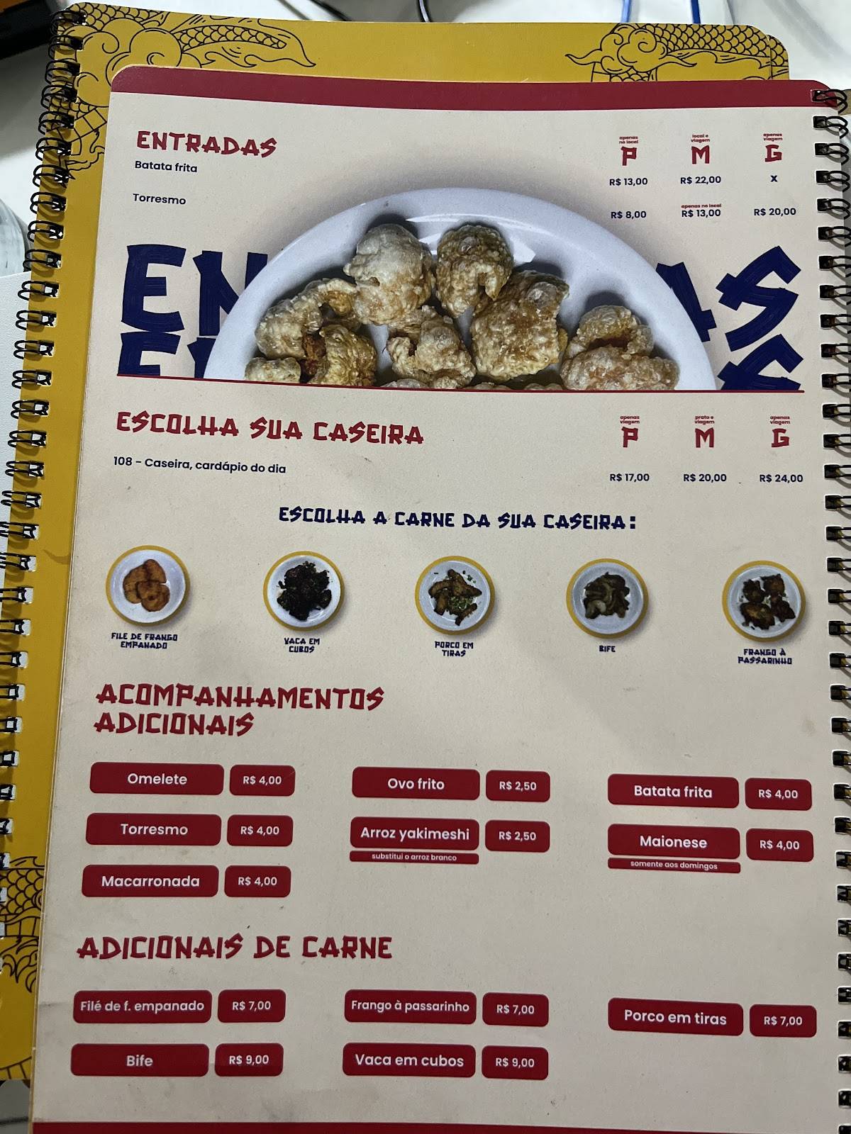 Restaurante Kin cardápio