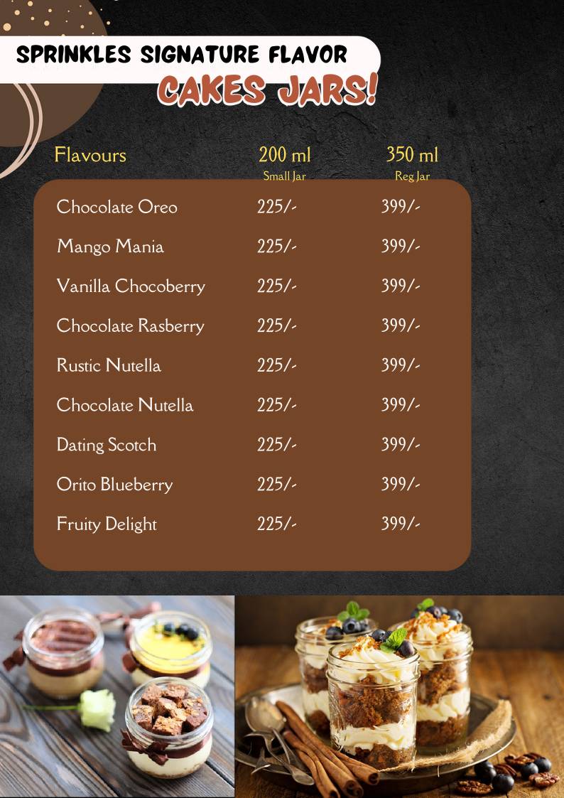Sprinkles By Ruchi menu