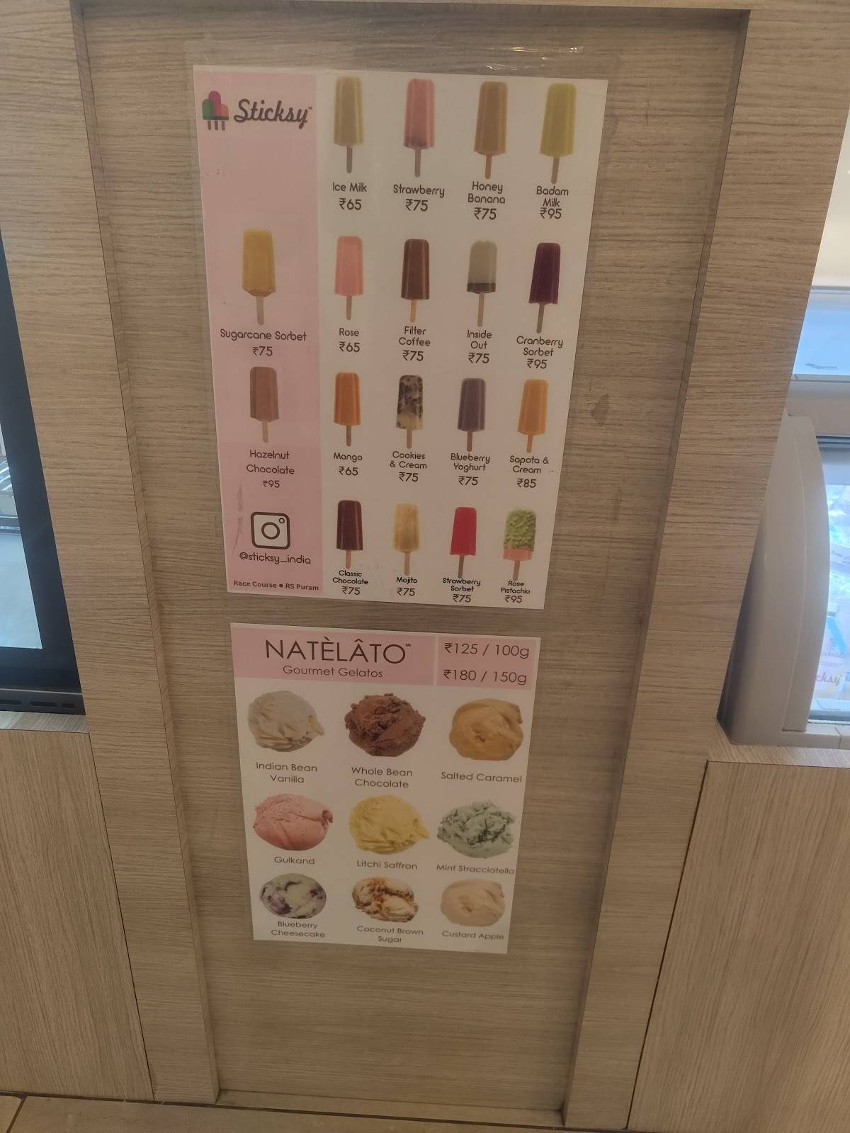 Sticksy, RaceCourse menu