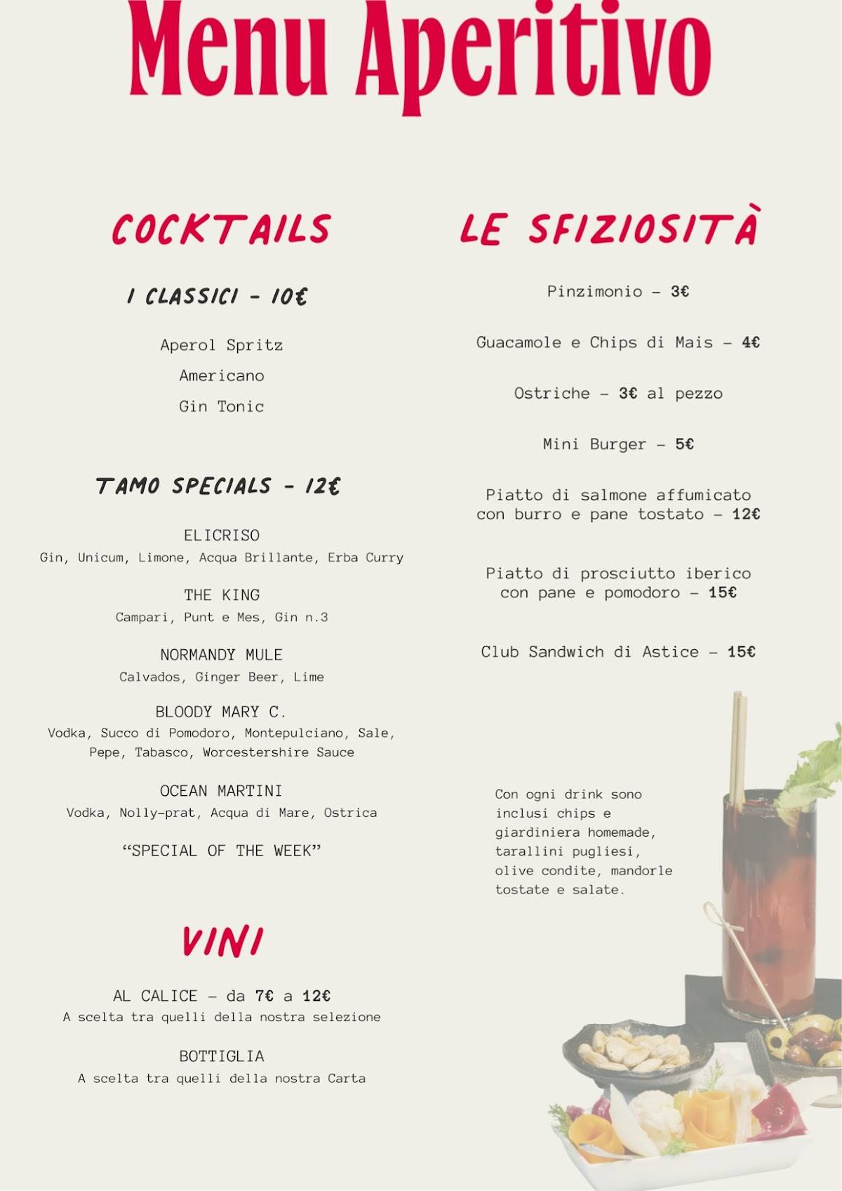 Menu di Tamo Ristorante 